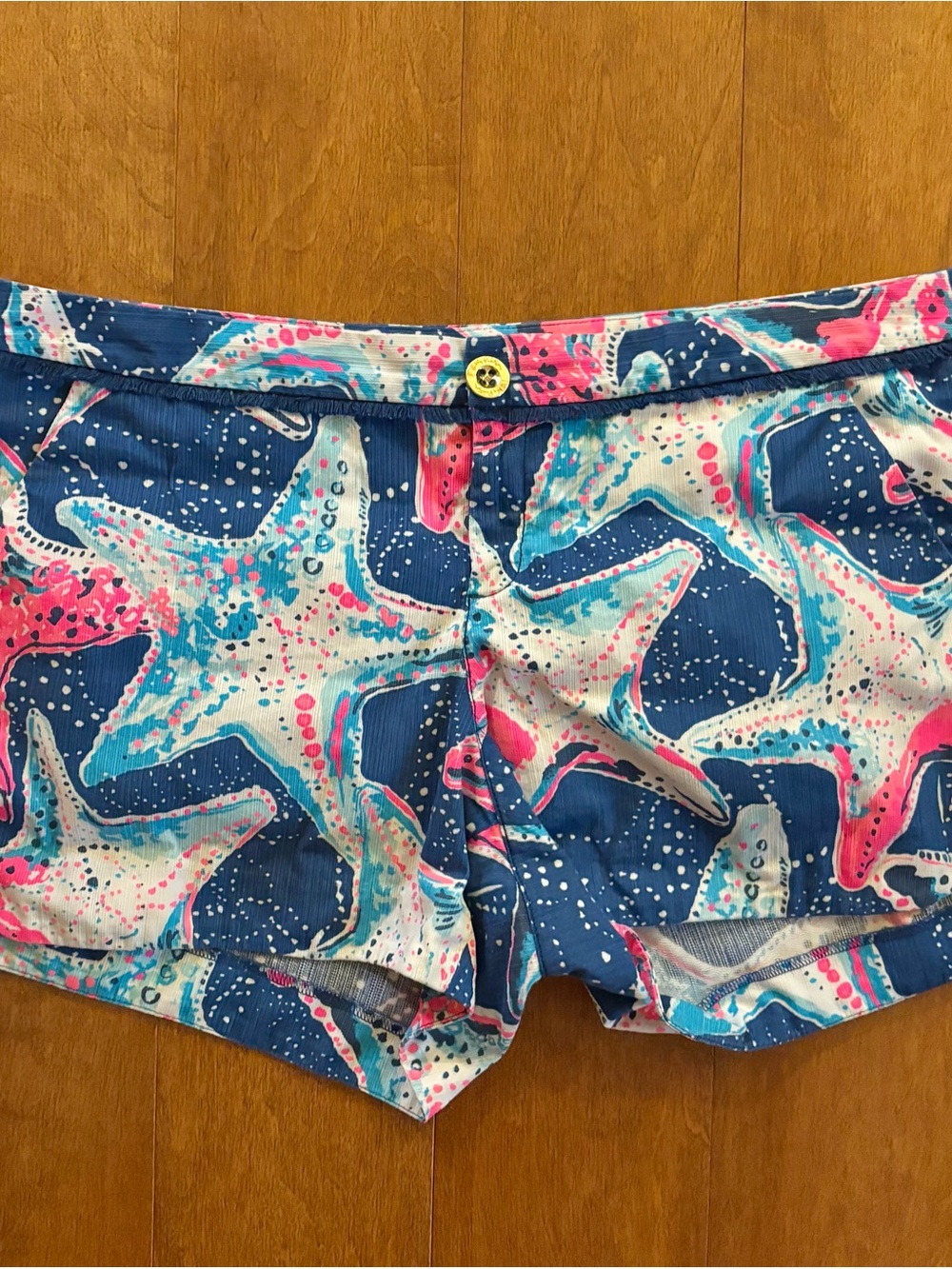 Lilly Pulitzer Adie Corduroy Starfish Shorts Indigo Size 10